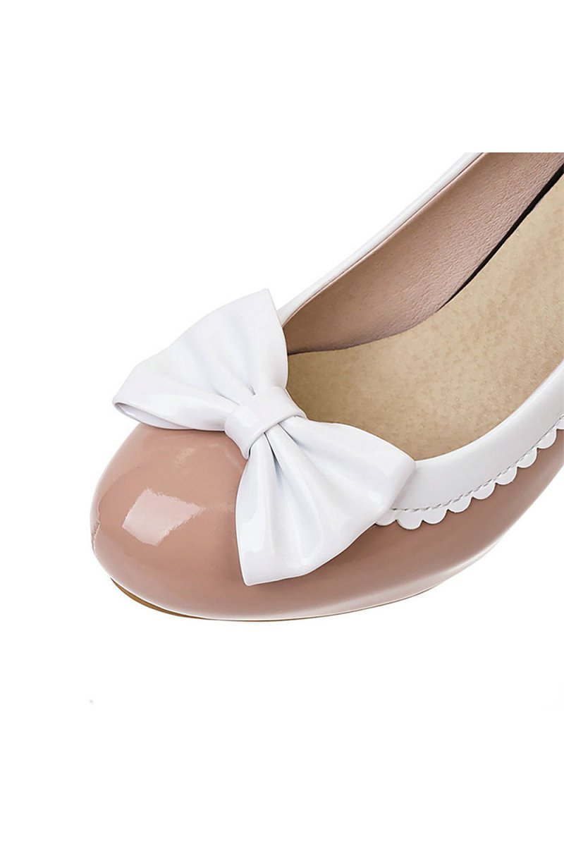 Retro Bowknot High Heels Shoes - KissProm