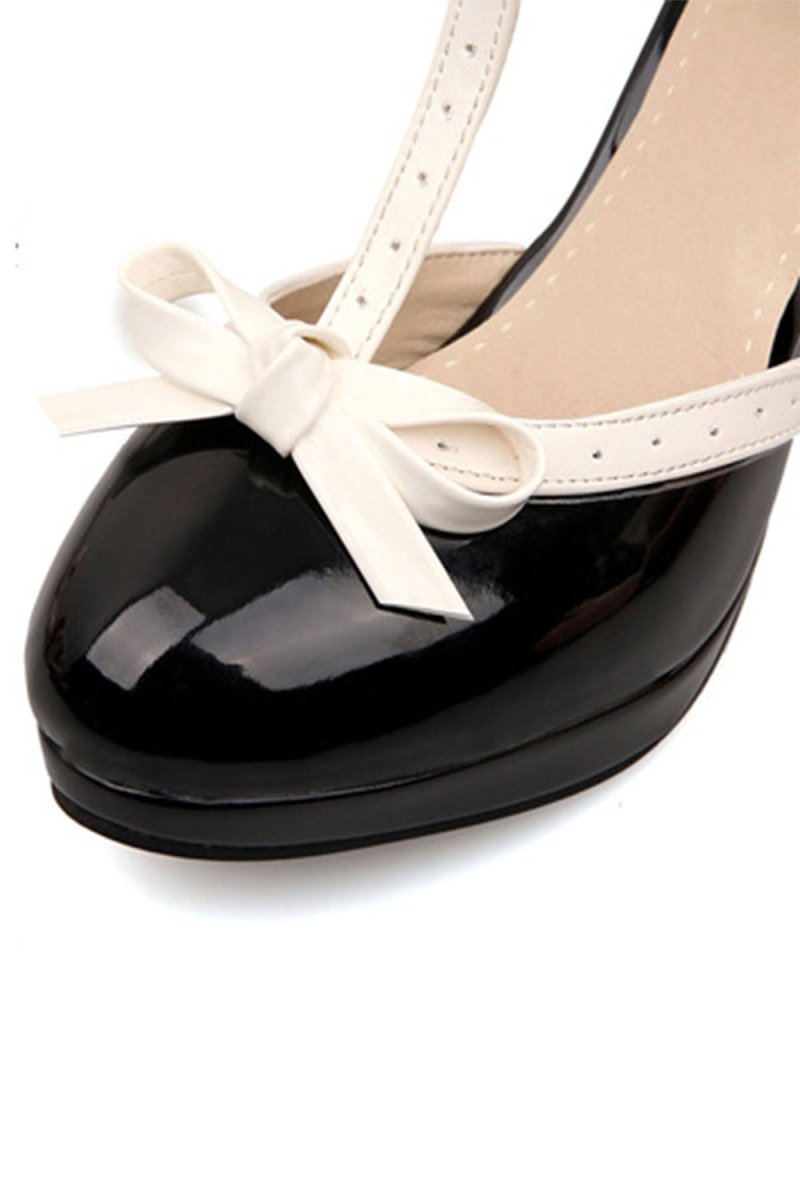 Retro Bow High Heel Shoes - KissProm