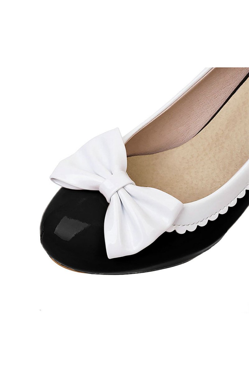 Retro Bowknot High Heels Shoes - KissProm