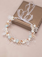 The Bride Flower Girl Leaf Pearl Headband - KissProm