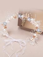 The Bride Flower Girl Leaf Pearl Headband - KissProm