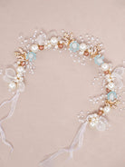 The Bride Flower Girl Leaf Pearl Headband - KissProm