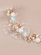 The Bride Flower Girl Leaf Pearl Headband - KissProm