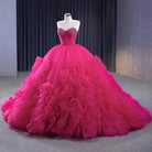 Quinceanera Dress Stylish Luxury Evening Dresses Sweep Train Sleeveless Pleated Ball Gown - KissProm