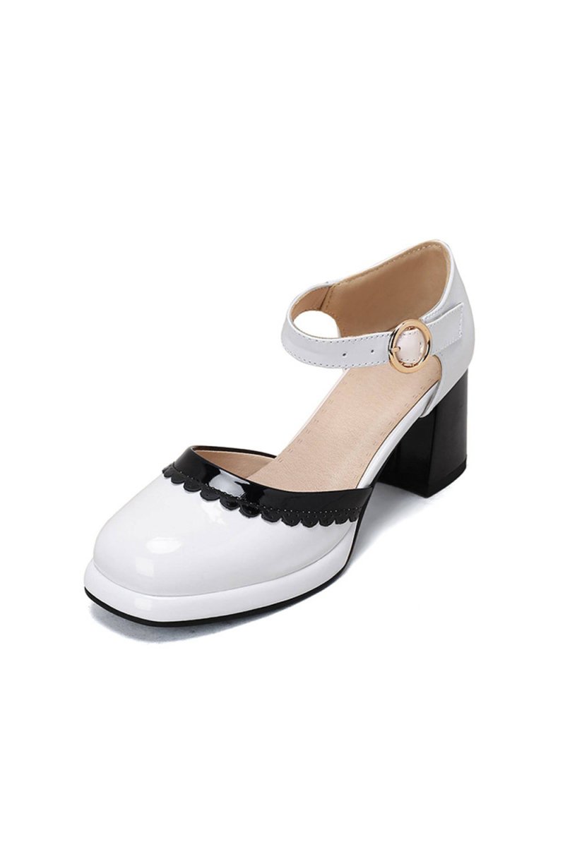 Retro Ankle Strap High Heels Shoes - KissProm