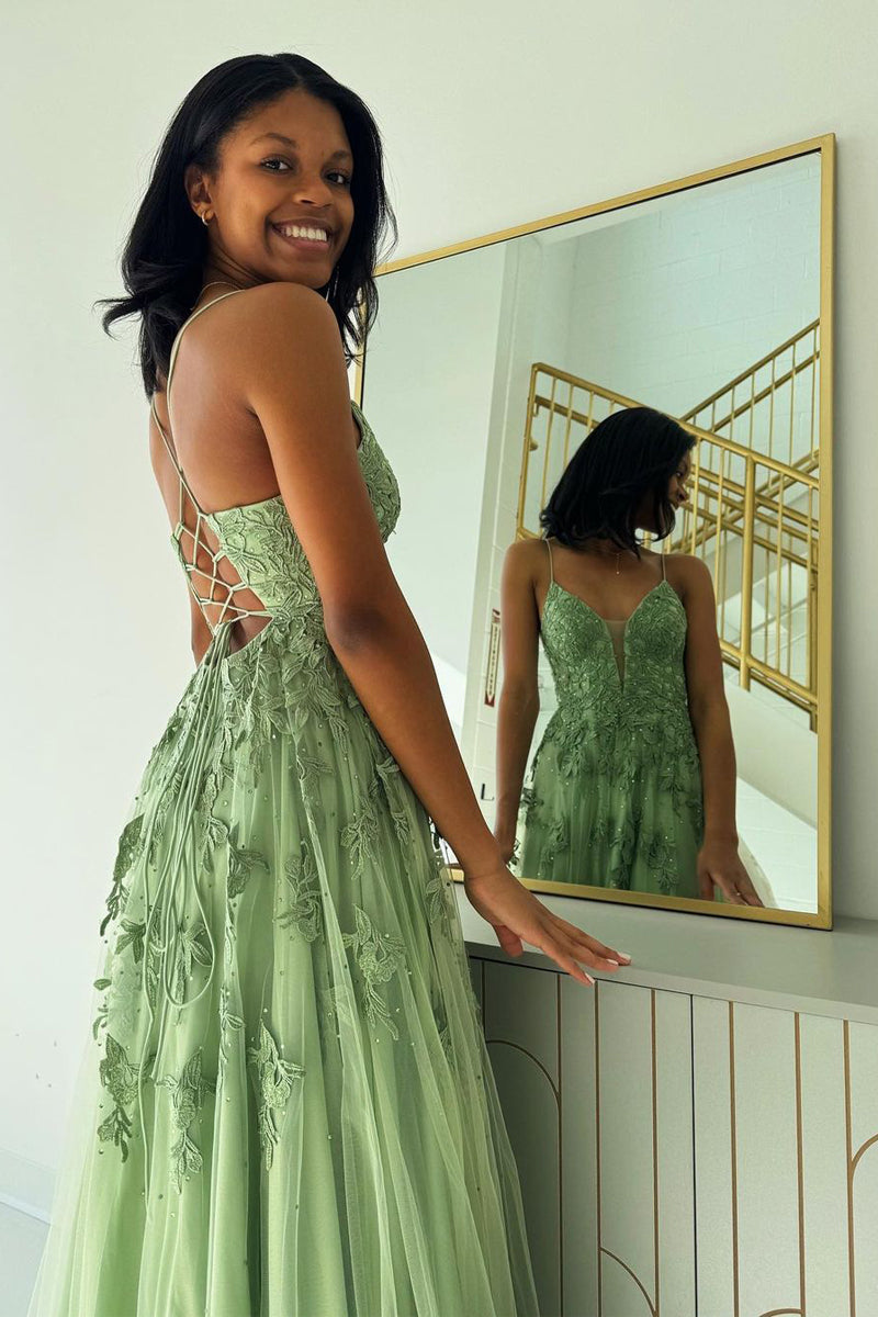 Sage Green Floor Length Dress