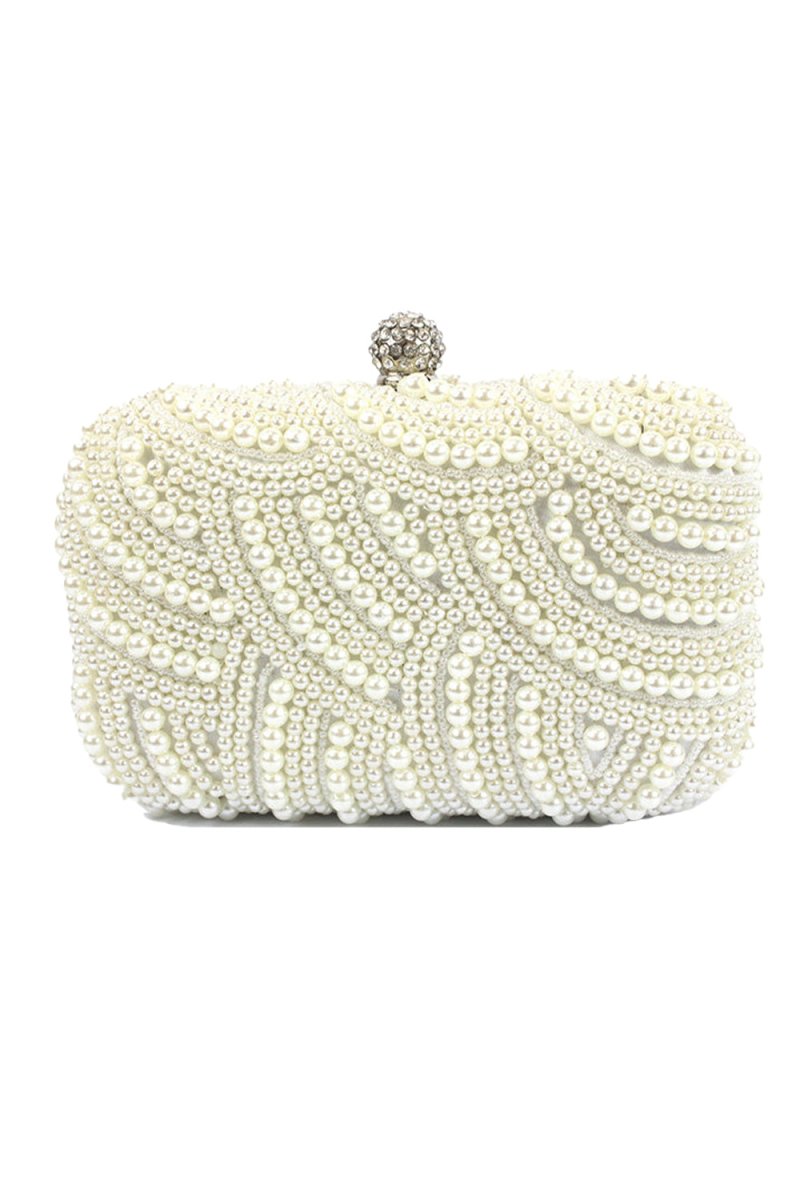 Amazing Pearl With Crystal/Rhinestone Chain Clutches - KissProm