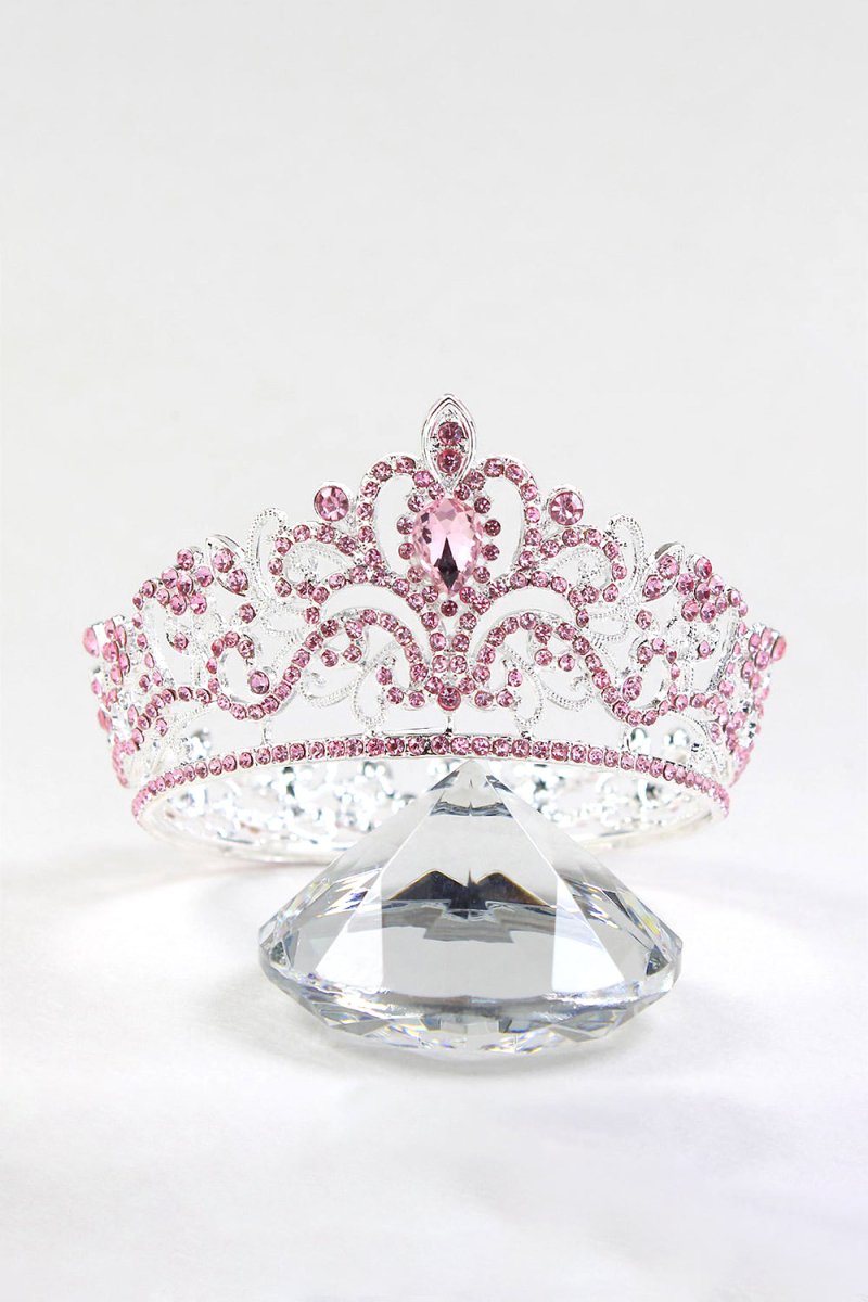 Baroque Silver Colorful Crystal Crown - KissProm