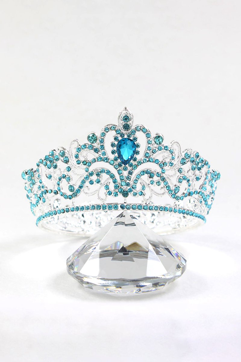 Baroque Silver Colorful Crystal Crown - KissProm