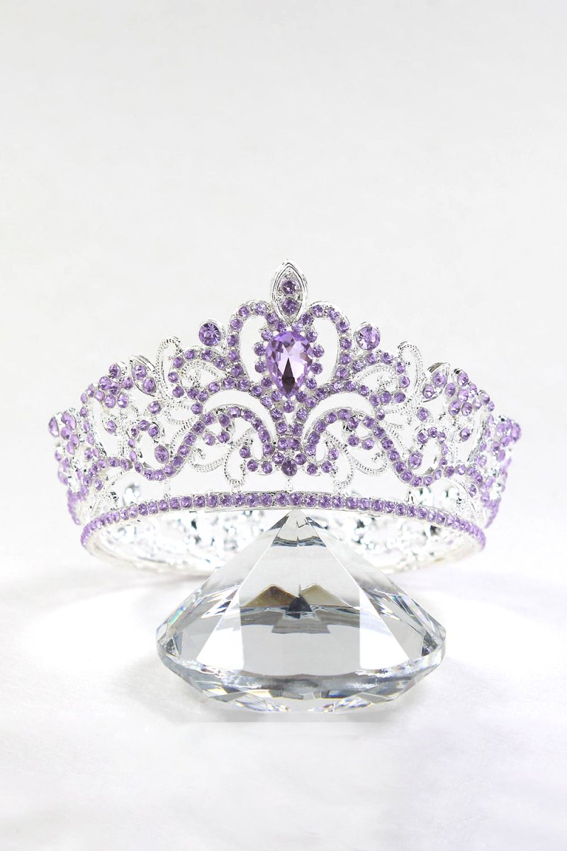 Baroque Silver Colorful Crystal Crown - KissProm