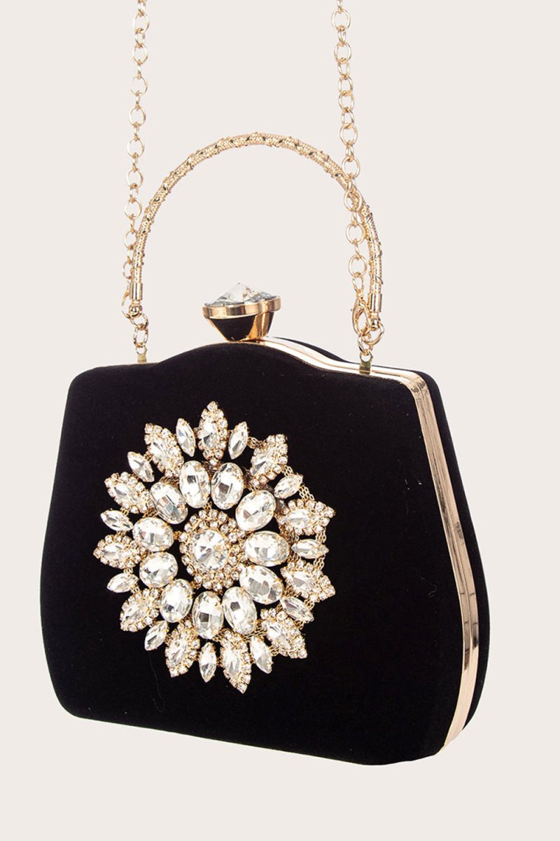 Black Beading Handbag - KissProm