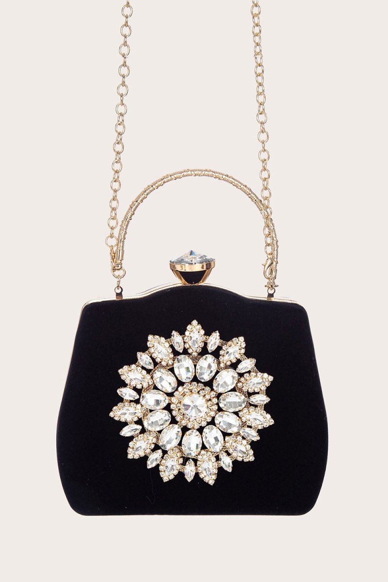 Black Beading Handbag - KissProm