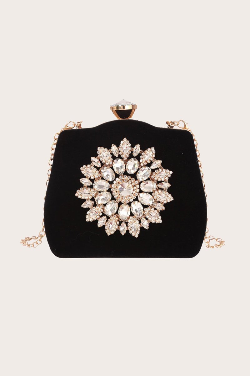 Black Beading Handbag - KissProm