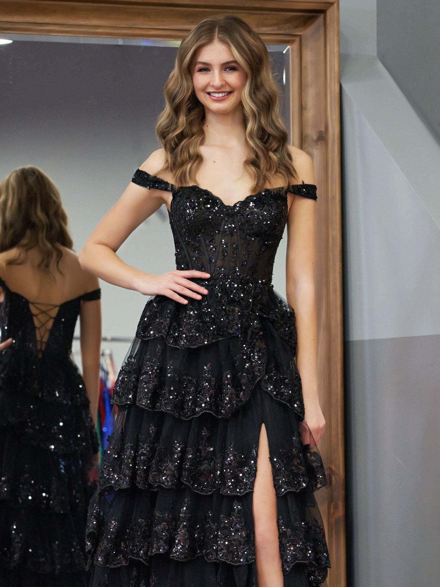 Black Corset Prom Dress