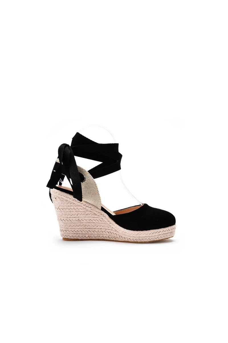 Bohemian Round Toe Platform Espadrille Wedge Heels - KissProm