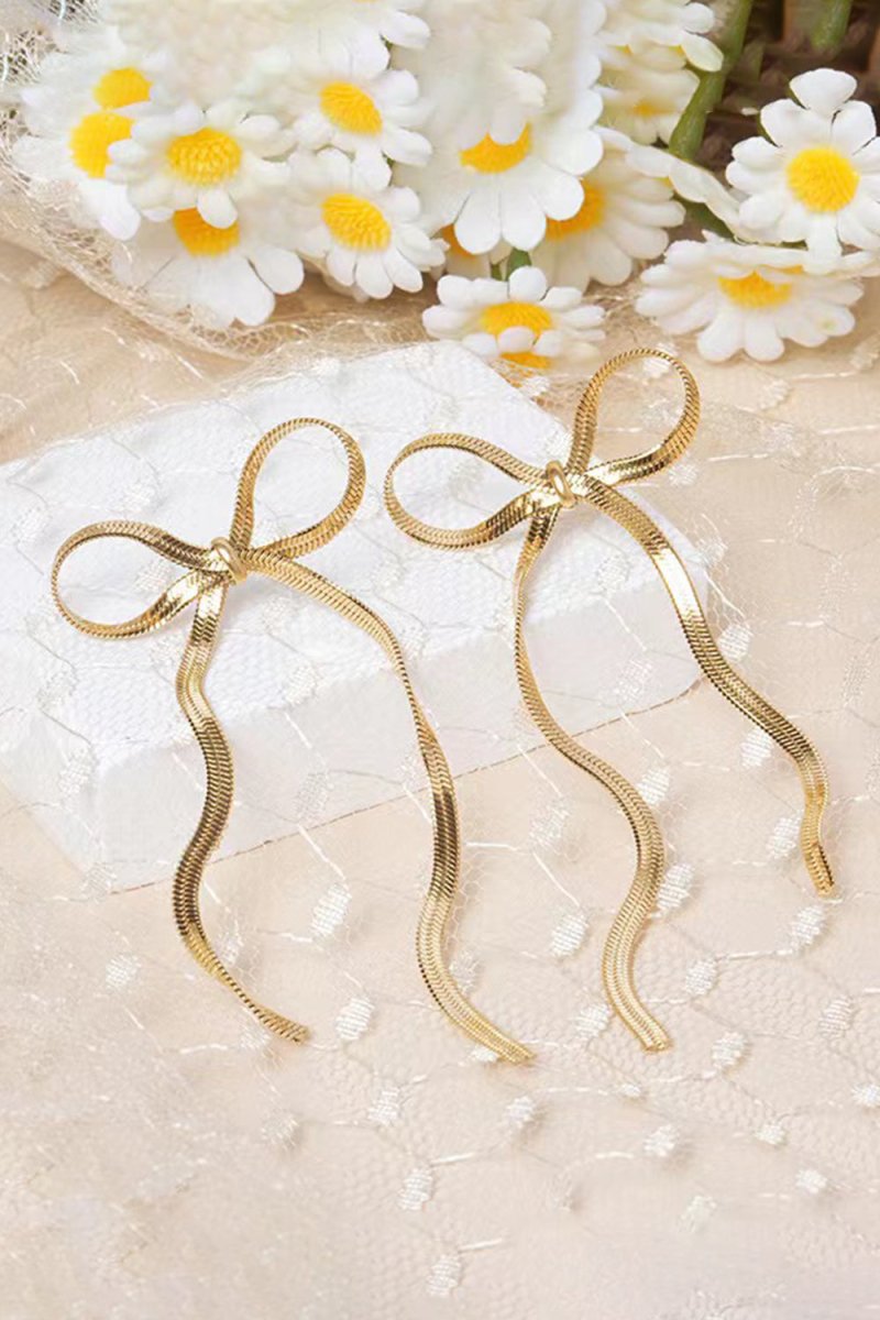 Bow Drop Dangle Earrings - KissProm