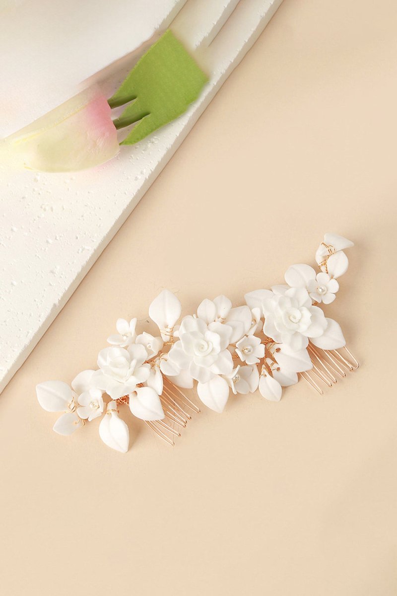 Bridal Leaf Hair Comb Set - KissProm