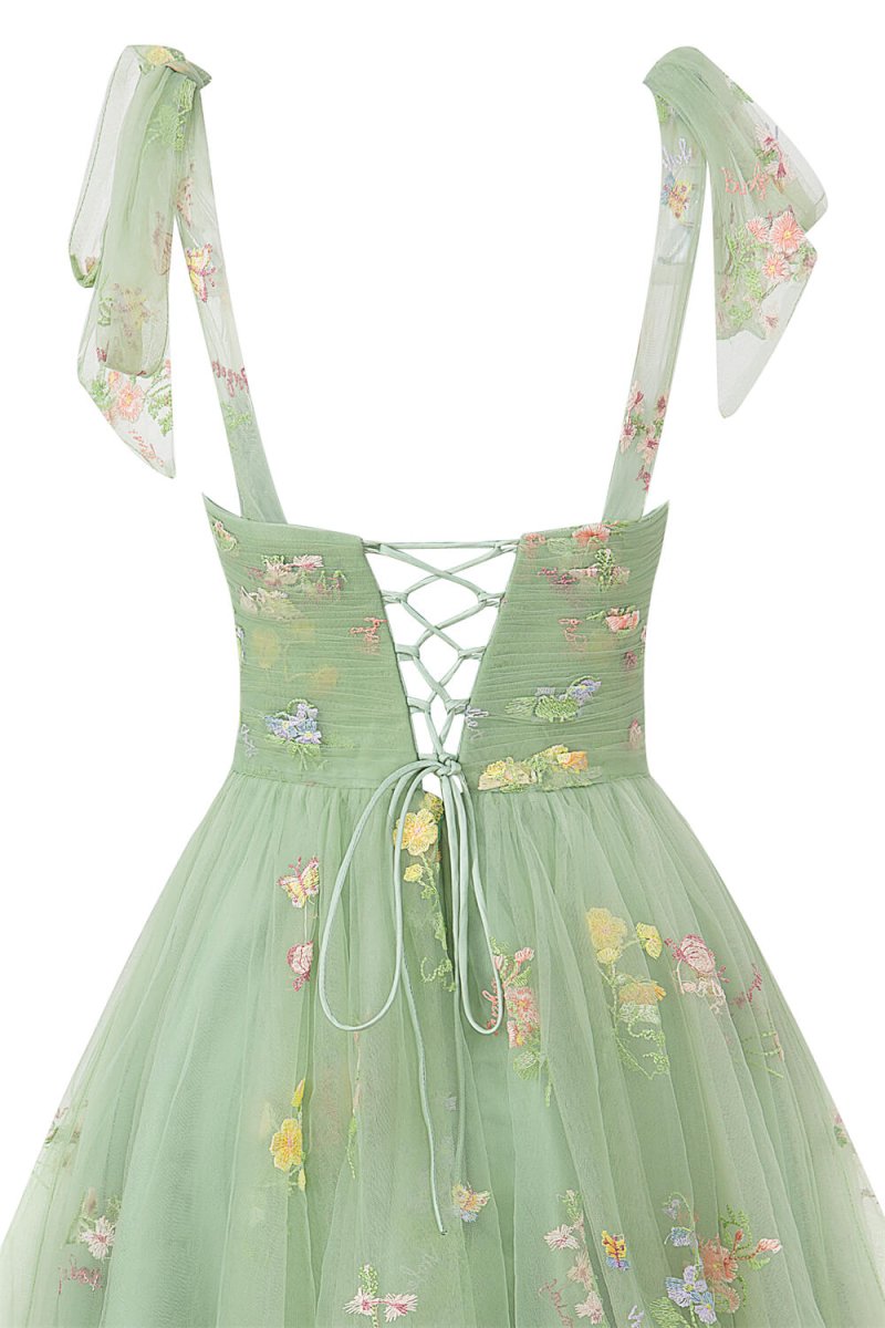 Claire | Aline Short Sweetheart Tulle Floral Homecoming Dress - KissProm