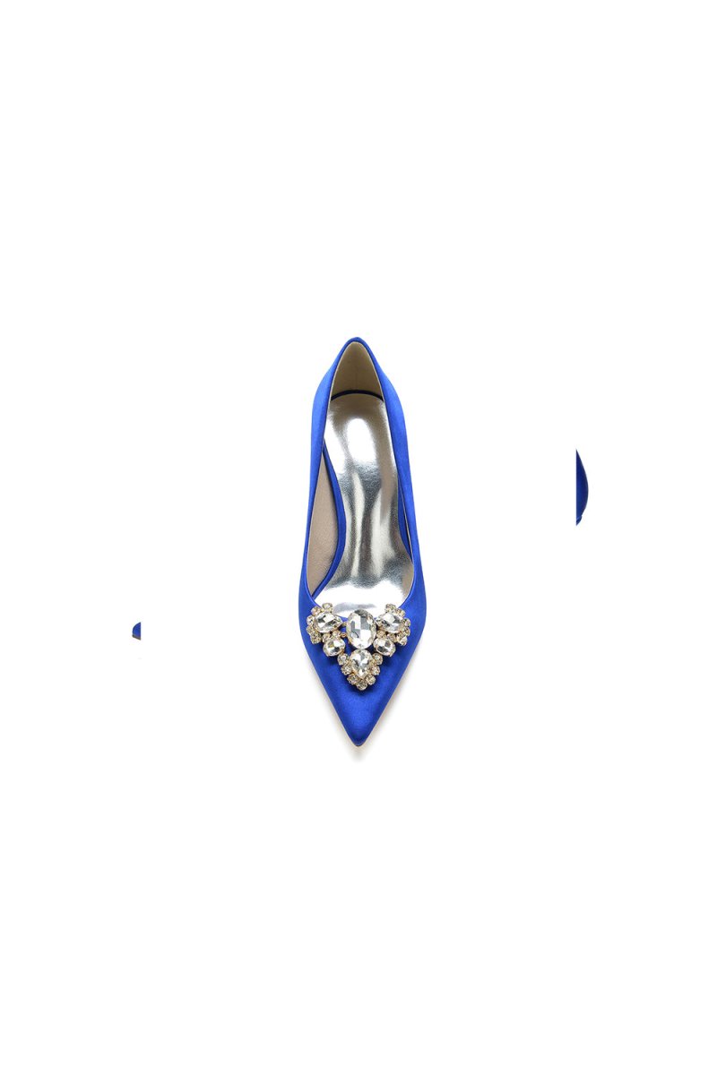 Cocktail Pointed Toe Crystal Heels - KissProm