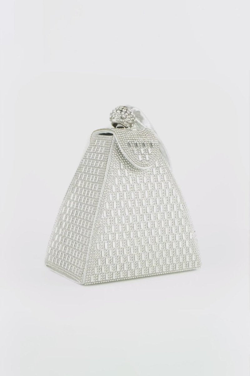 Crystal Gold Pyramid Handbag - KissProm