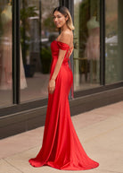 Adelaide |Mermaid Satin Long Prom Dress with Slit - KissProm