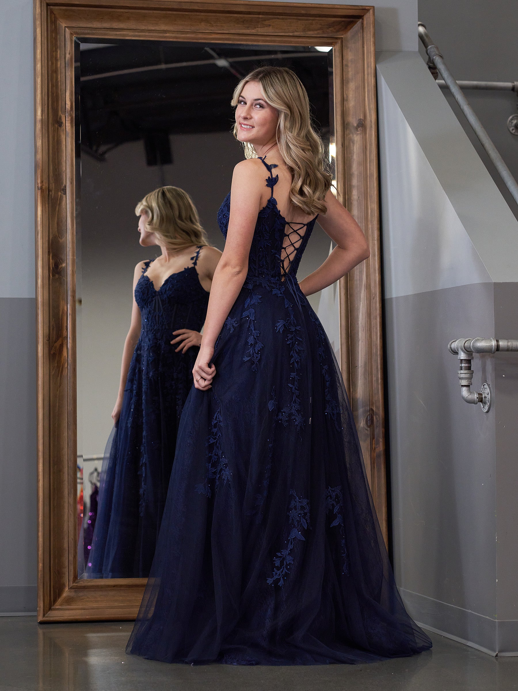 Red and Silver Tulle Prom Dresses