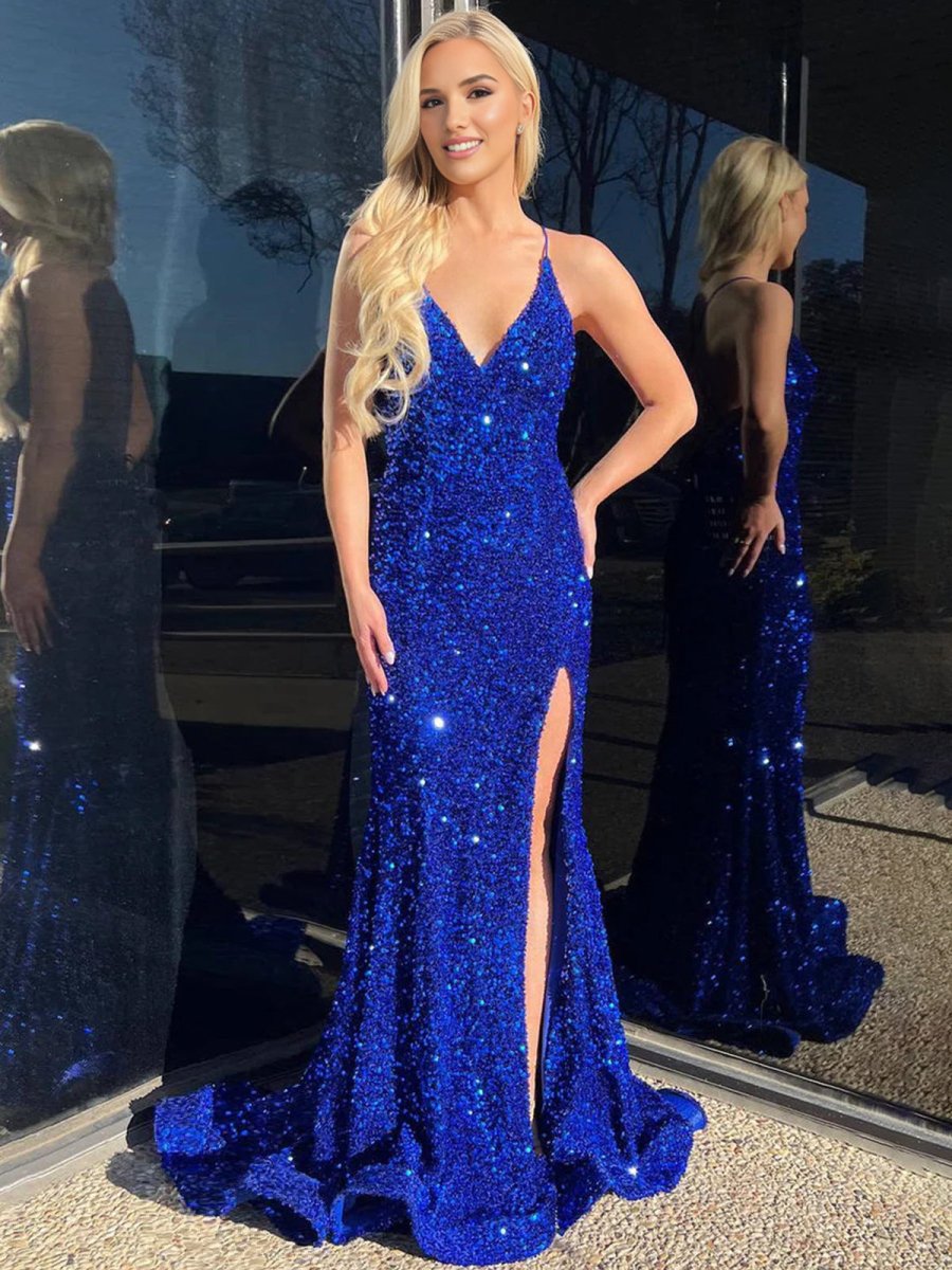 Elegant Royal Blue Mermaid Long Party Dress - KissProm