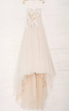 Ethereal A - Line Beach Tulle Wedding Dress With Spaghetti Straps And Open Back - KissProm