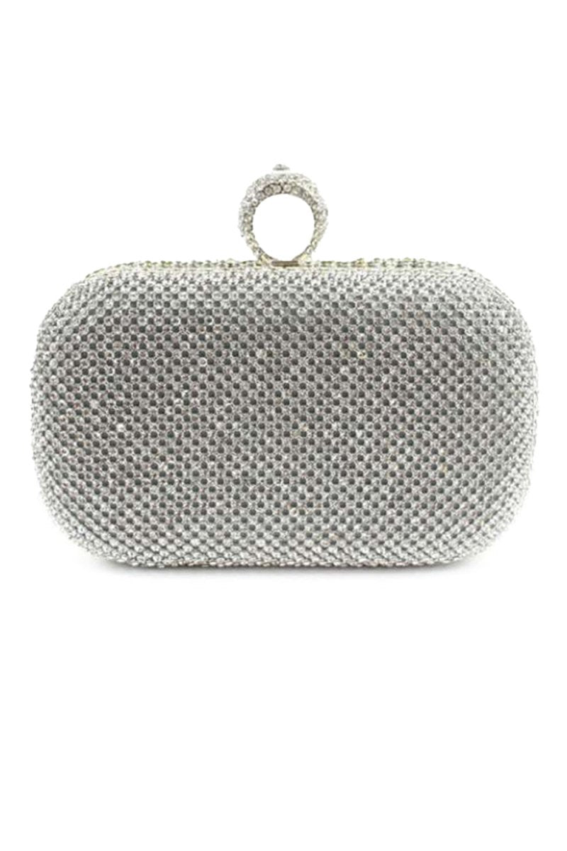 Fascinating Rhinestone With Glitter Adjustable Clutches - KissProm