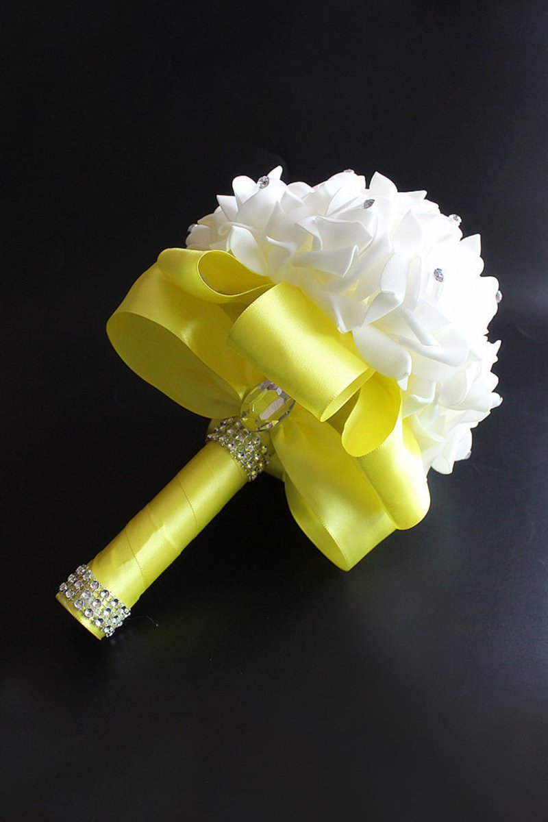 Foam Artificial Roses Wedding Flower Bouquets - KissProm