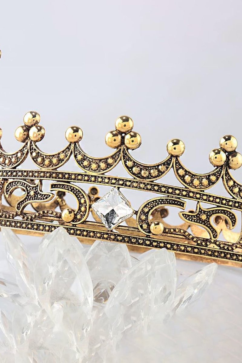 Full Crystal King Prom Tiara - KissProm