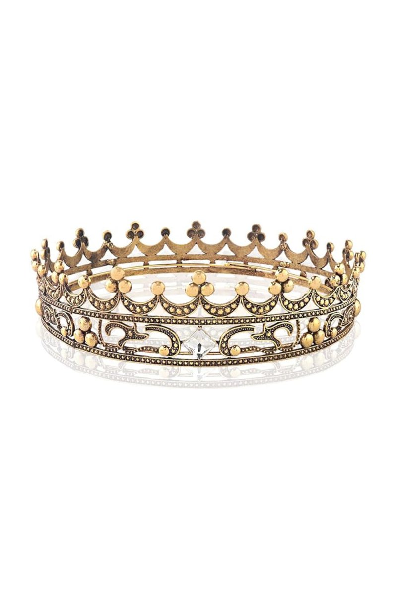 Full Crystal King Prom Tiara - KissProm