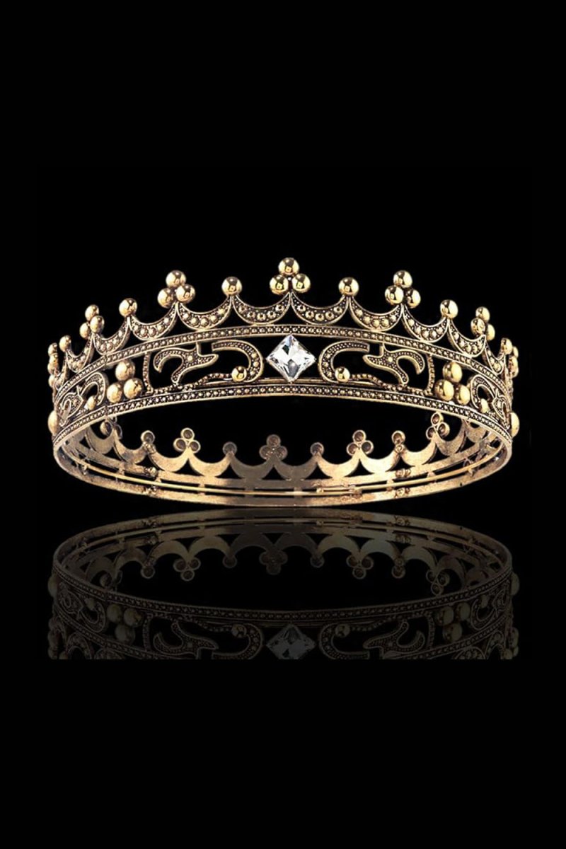 Full Crystal King Prom Tiara - KissProm