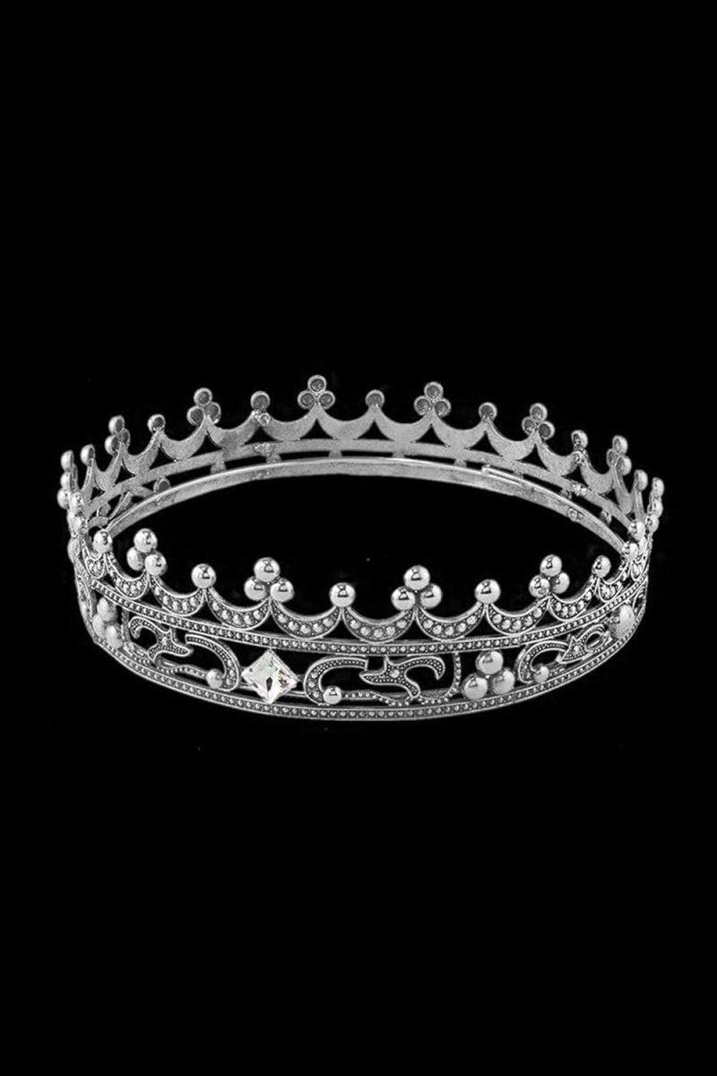 Full Crystal King Prom Tiara - KissProm