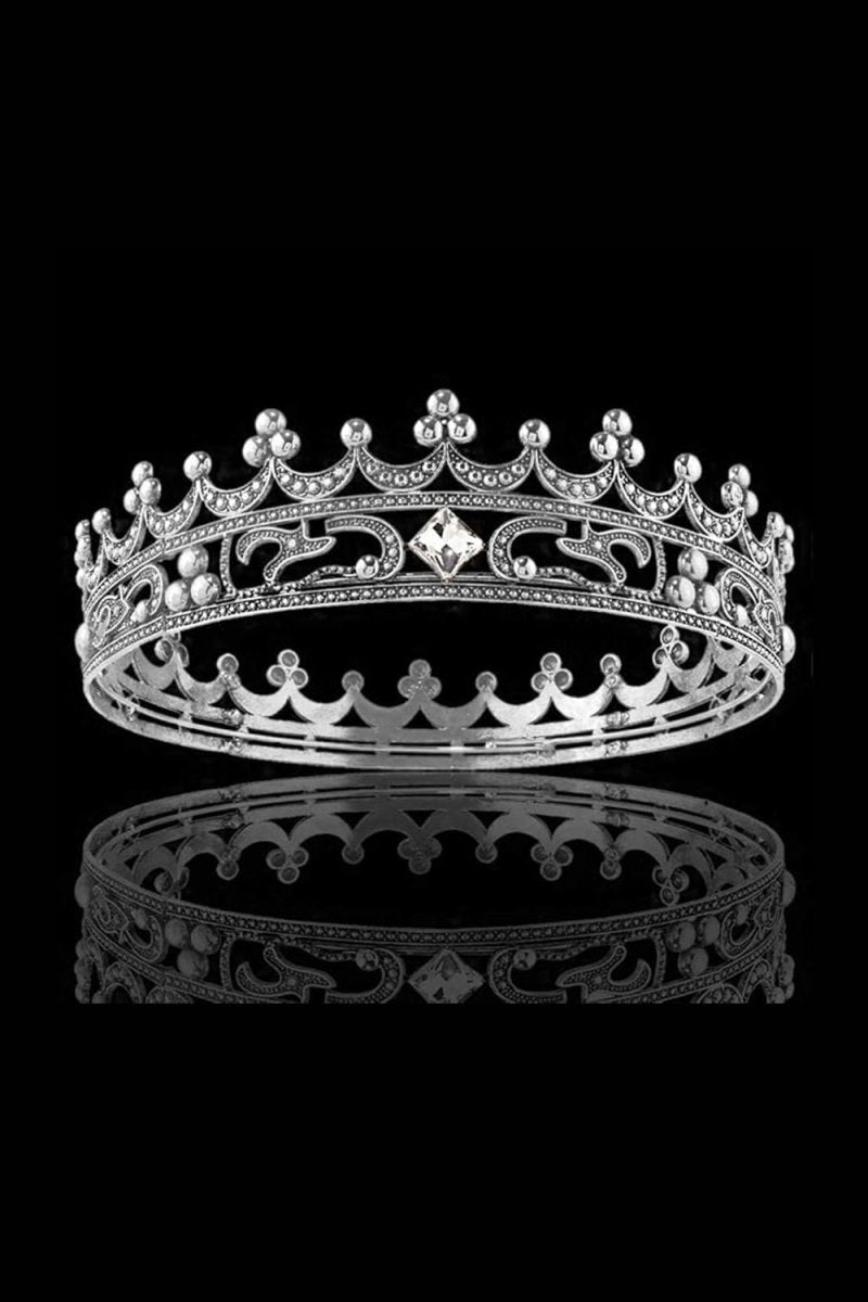 Full Crystal King Prom Tiara - KissProm