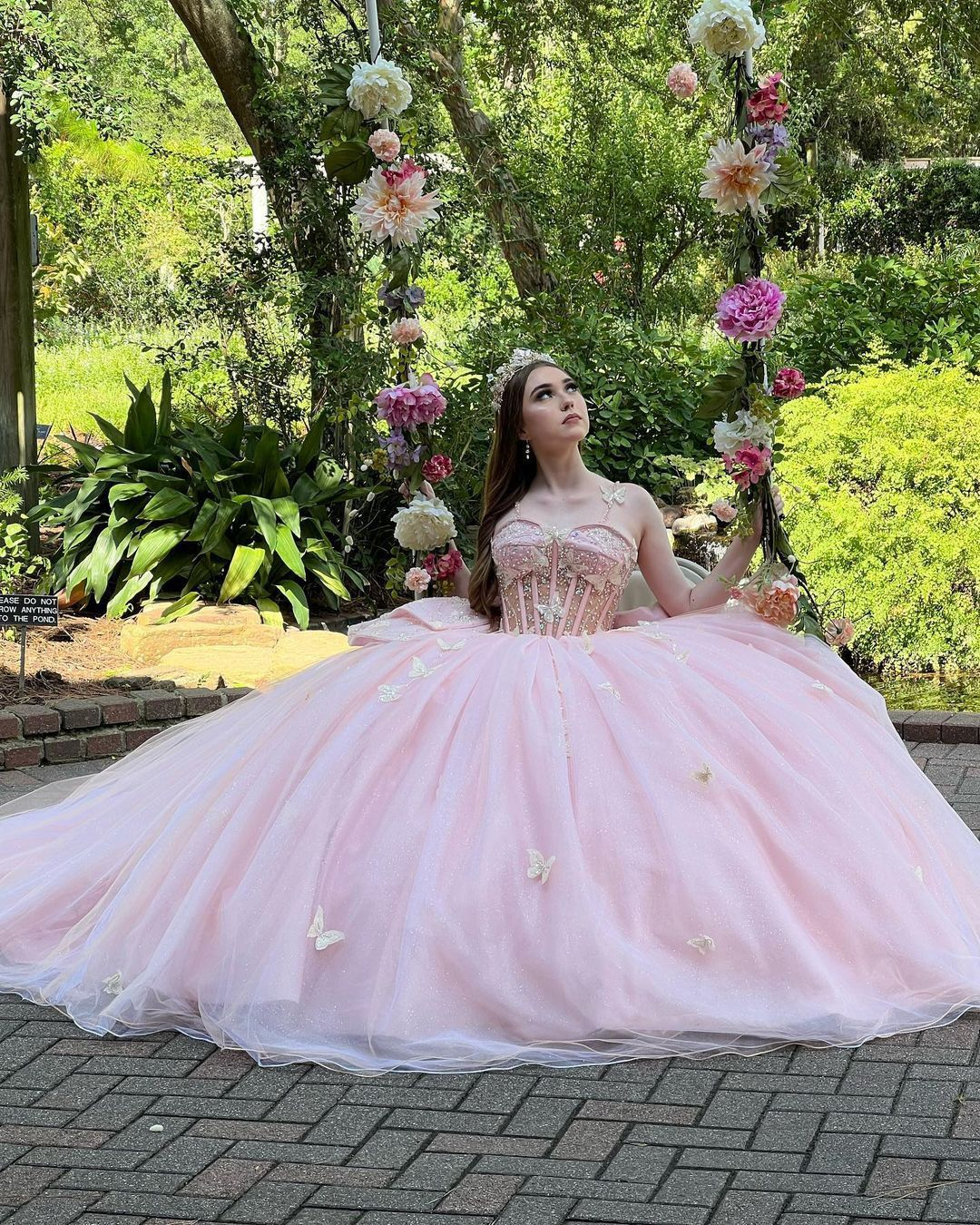 Pink Ball Gown Lace Sweetheart Quinceanera Dress