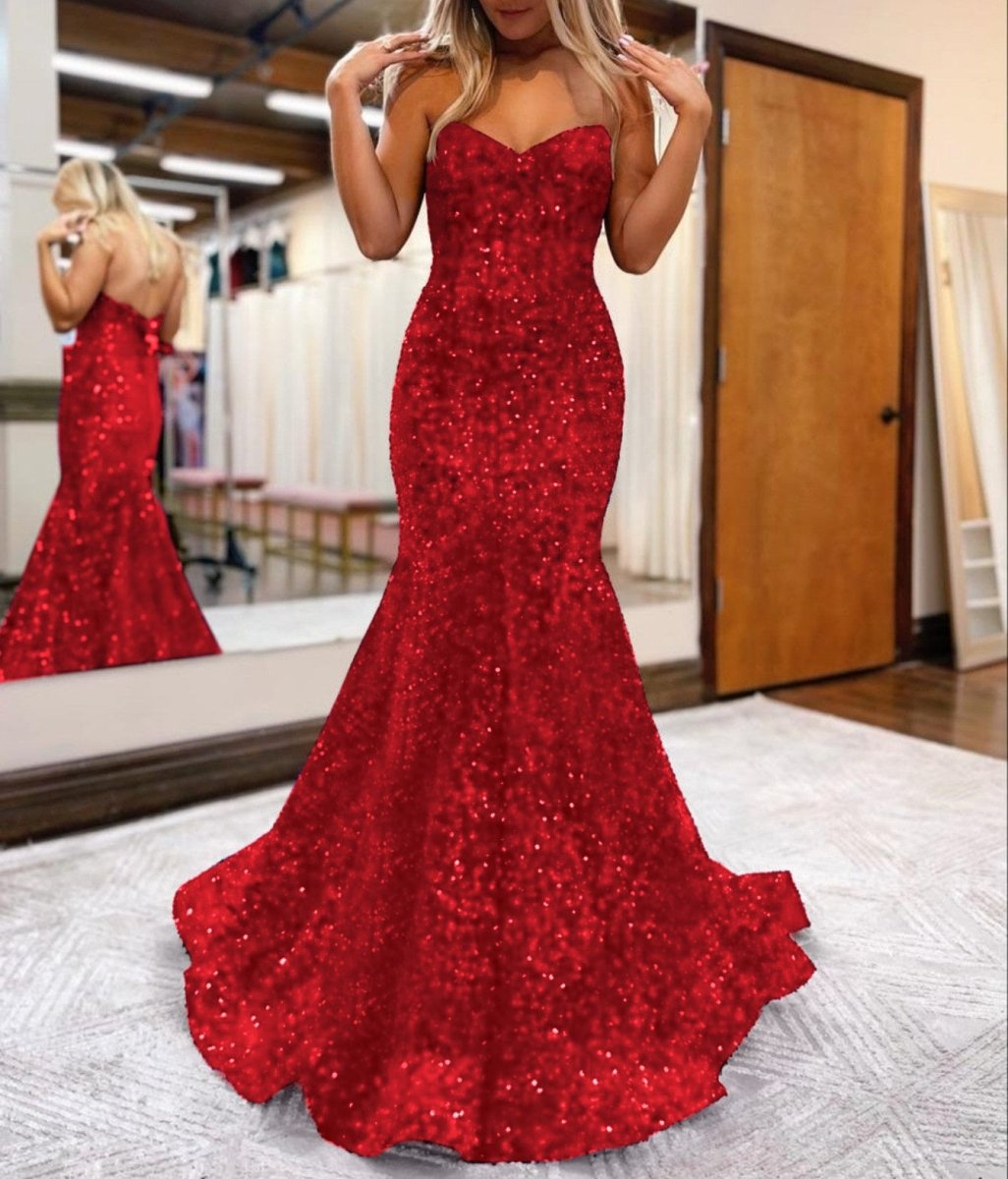 LAURYN | Mermaid Sweetheart Neck Sequins Homecoming Dresses - KissProm