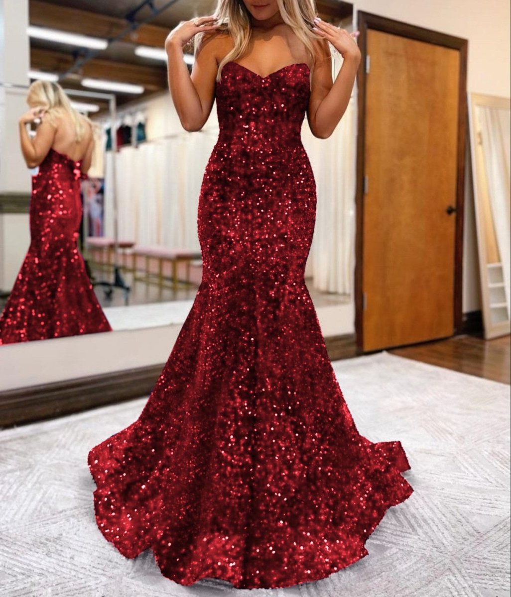 LAURYN | Mermaid Sweetheart Neck Sequins Homecoming Dresses - KissProm