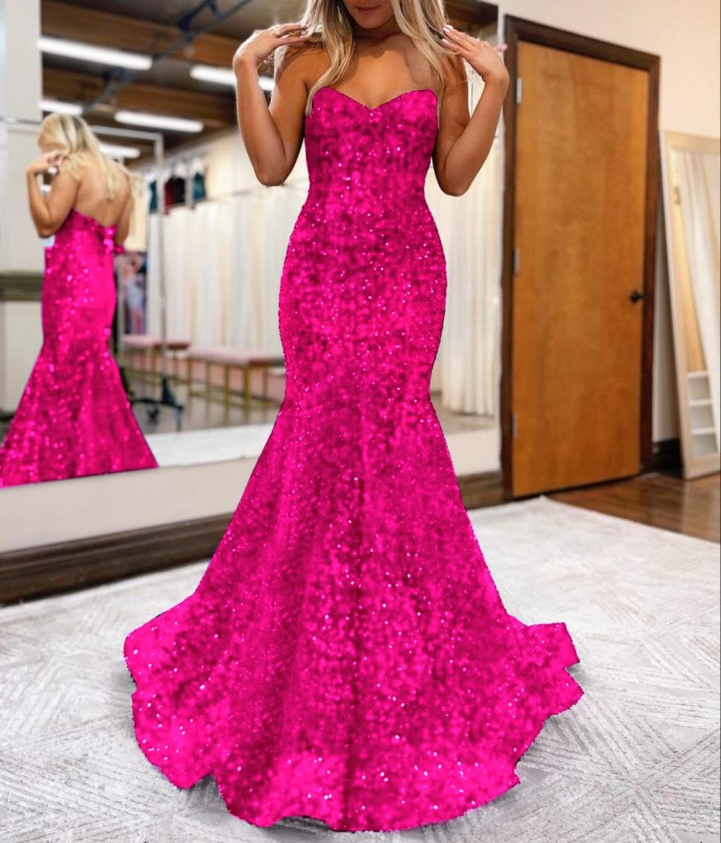 LAURYN | Mermaid Sweetheart Neck Sequins Homecoming Dresses - KissProm