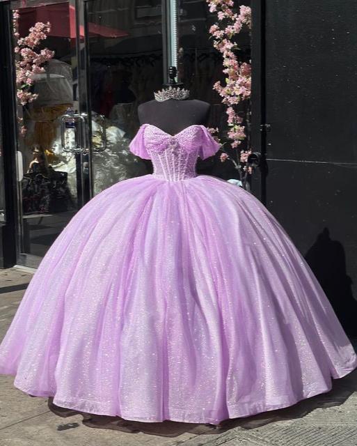 Glitter quinceanera dresses best sale