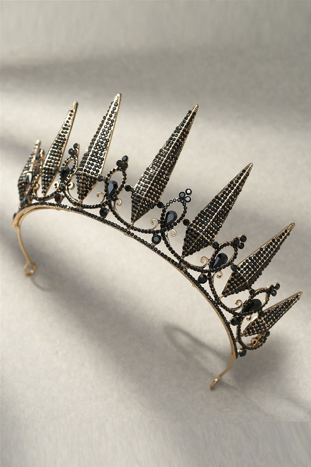 Gothic Black Rhinestone Tiara