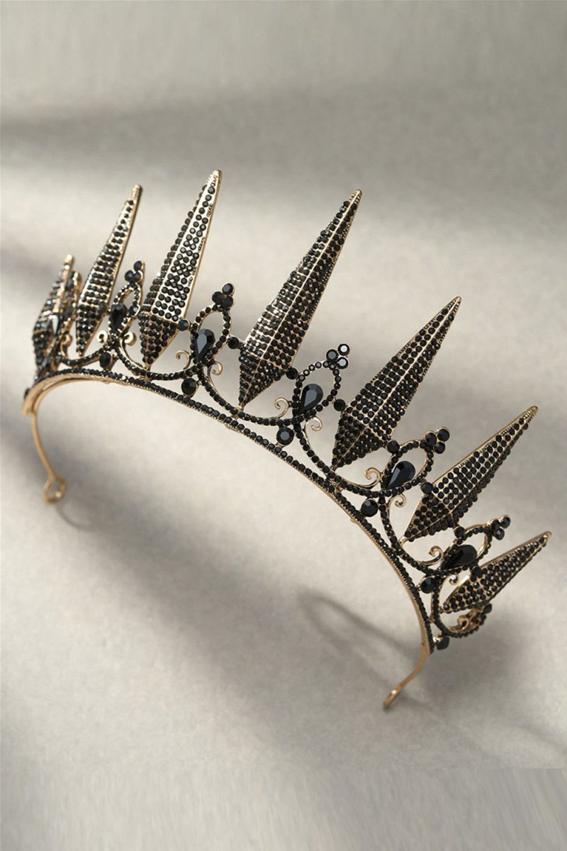 Gothic Black Rhinestone Tiara - KissProm