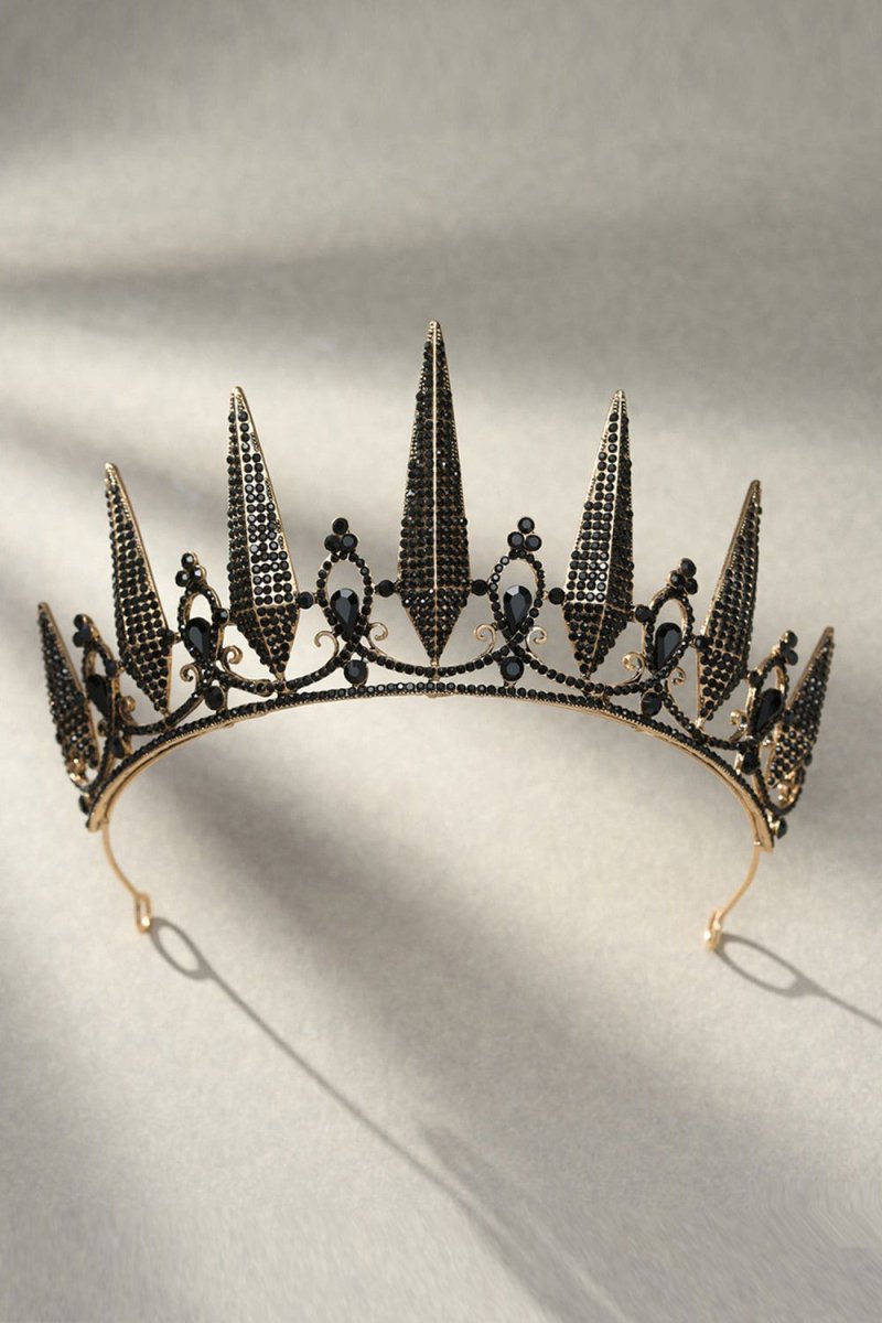 Gothic Black Rhinestone Tiara - KissProm