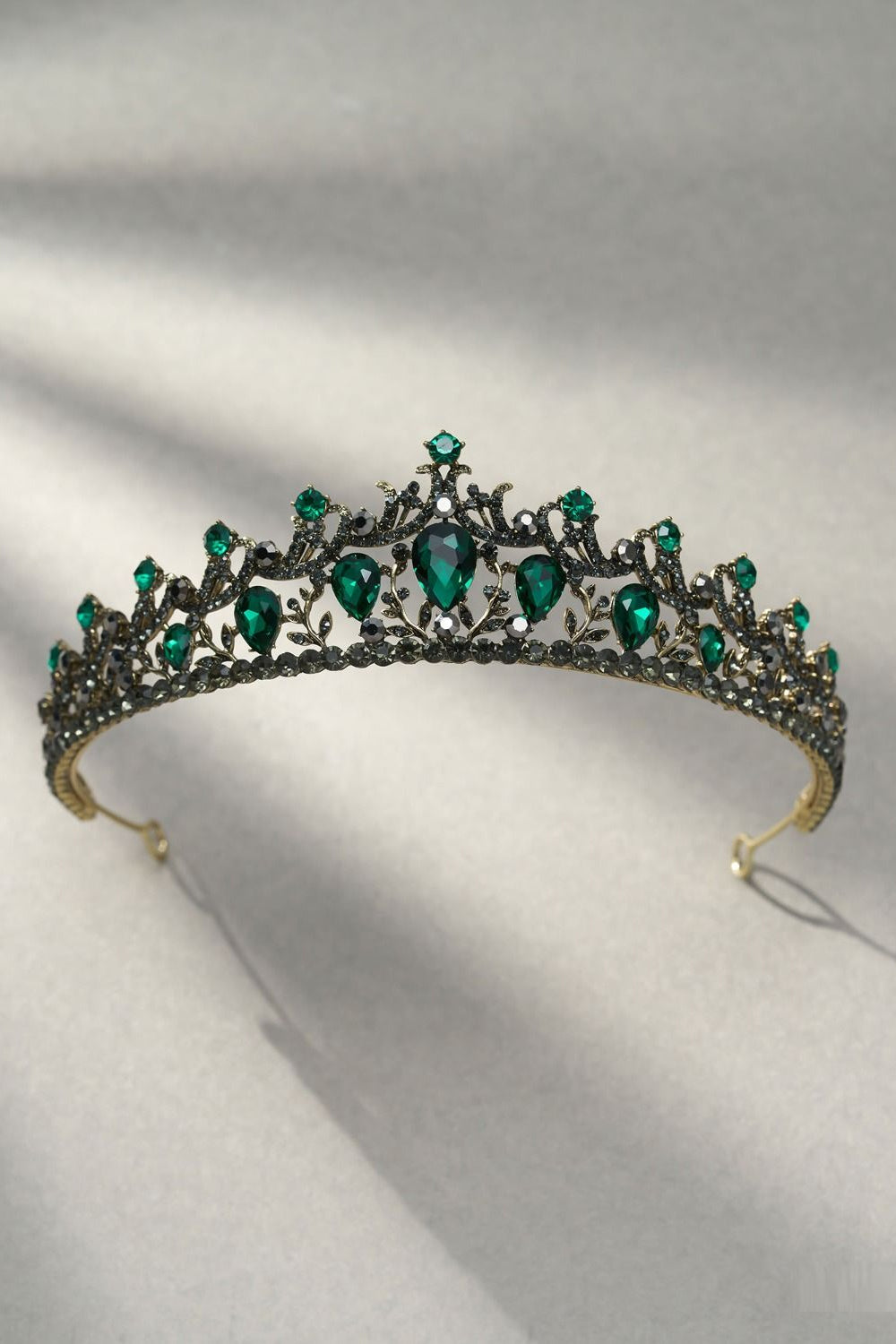 Green Crystal Rhinestone Tiara