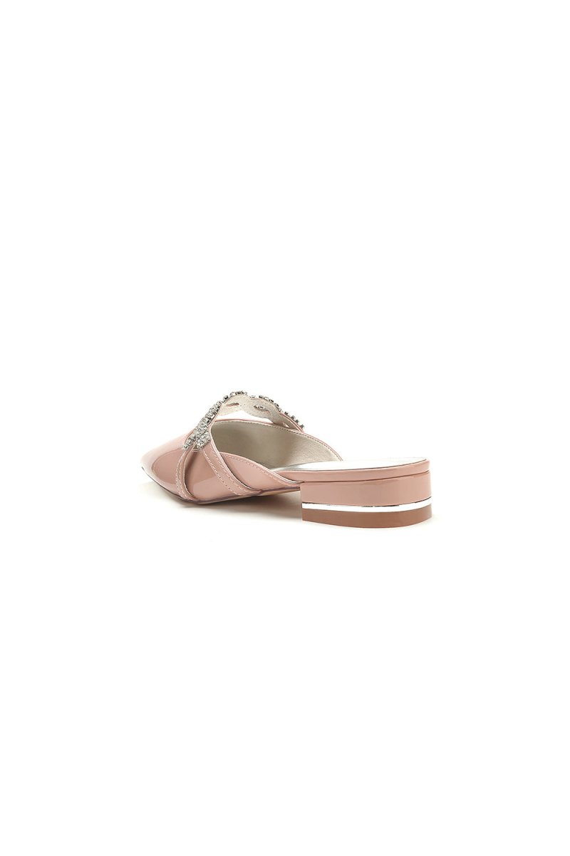 High Heels Nude Pink with Silver Embellishments - KissProm