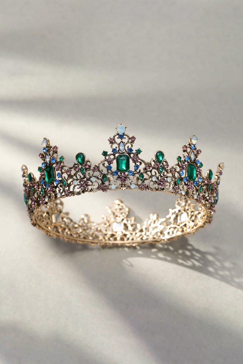 Jeweled Baroque Queen Crown - KissProm