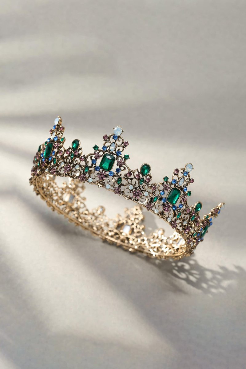 Jeweled Baroque Queen Crown - KissProm