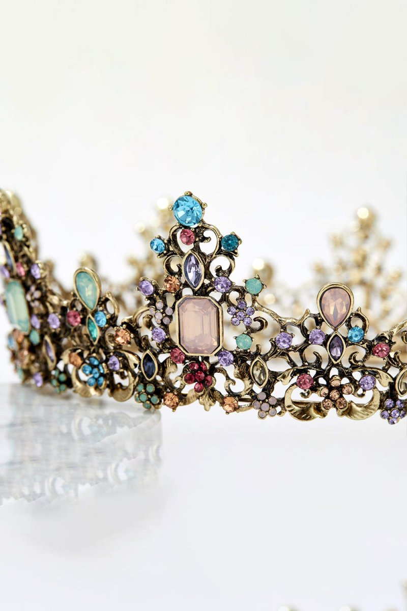 Jeweled Baroque Queen Crown - KissProm