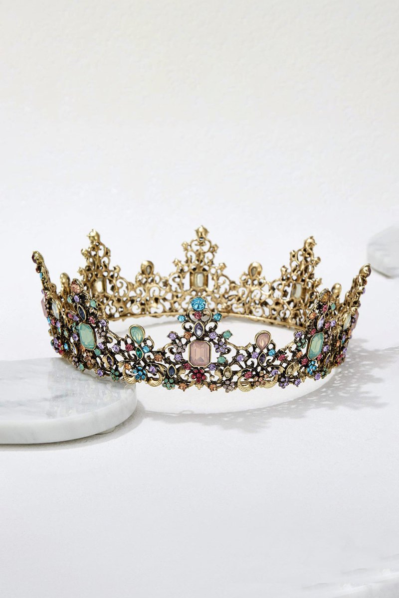 Jeweled Baroque Queen Crown - KissProm