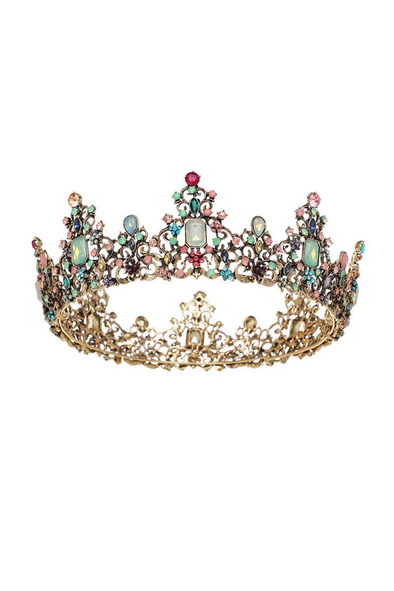 Jeweled Baroque Queen Crown - KissProm